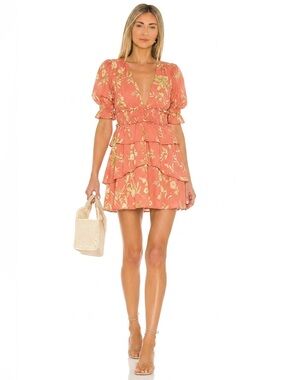 sir camellia mini dress Sir Camellia Mini Dress With Blue Floral Print